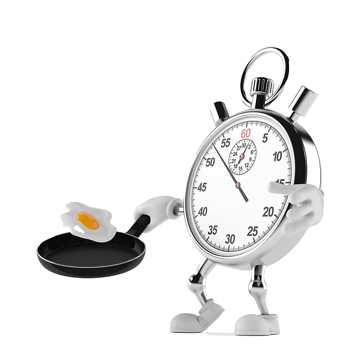 Quick Loans Mascot Frying Egg