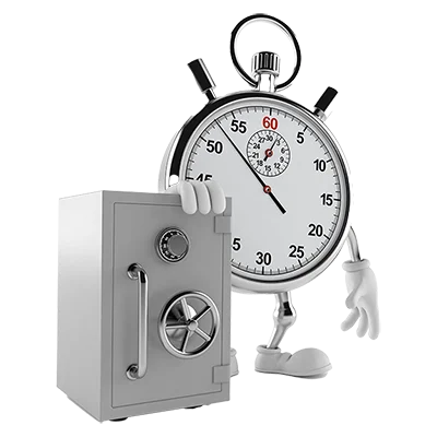 Quick Loans Mascot With Safe