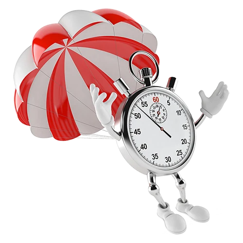 Quick Loans Mascot Parachute
