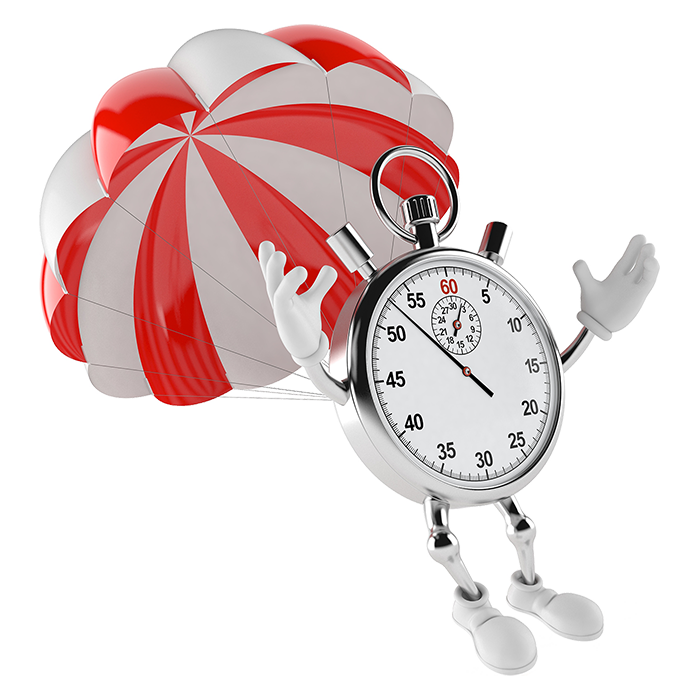 Quick Loans Mascot Parachute